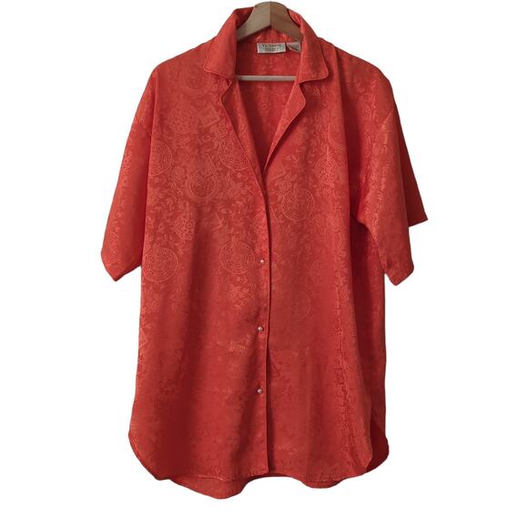 Vintage Victorias Secret Gold Label Sleep Shirt Pajama Lingerie Small Silky Sexy - Picture 1 of 6